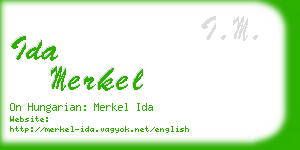 ida merkel business card